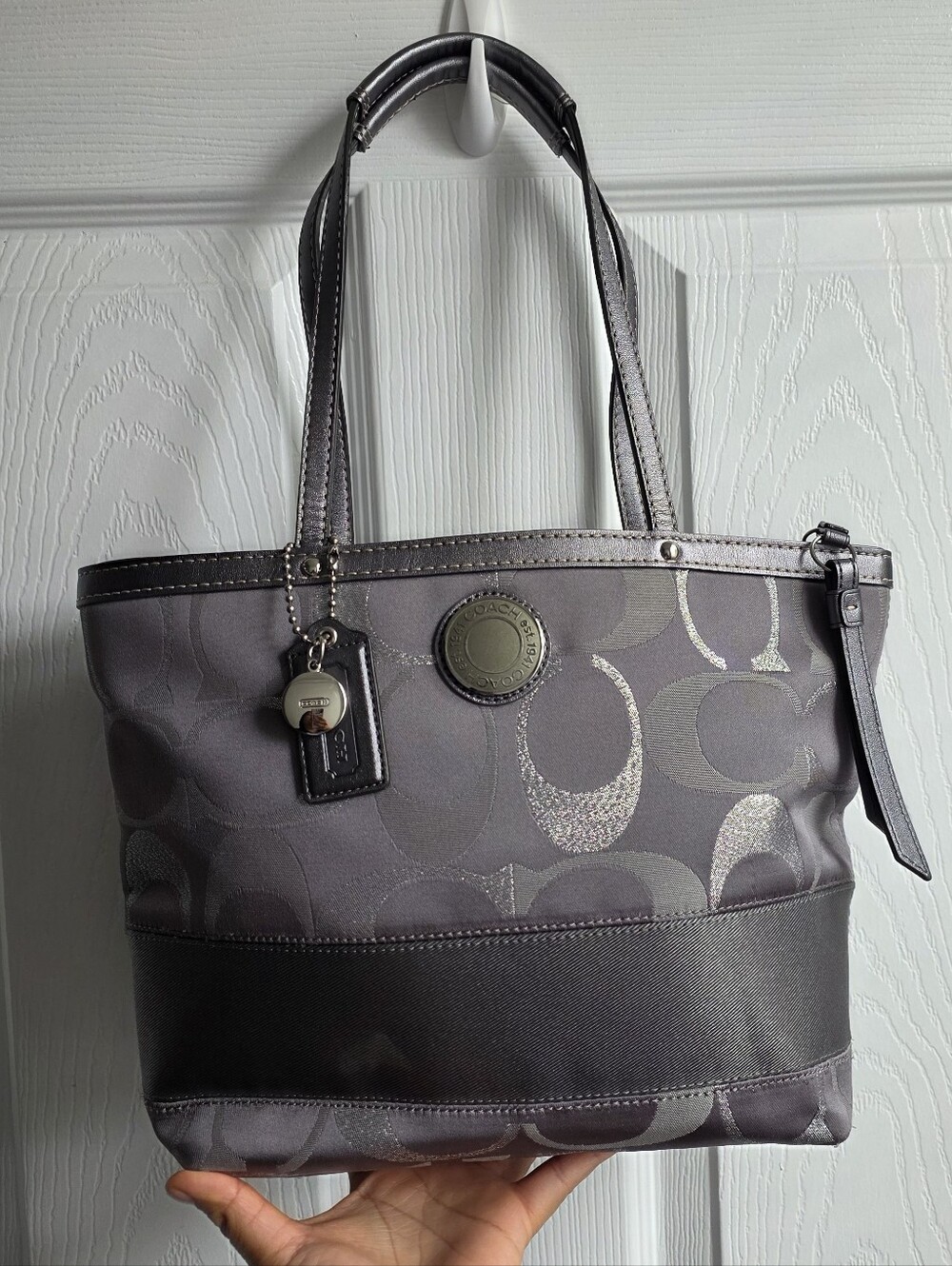 Vintage Y2K Coach Tote Bag in Signature Canvas